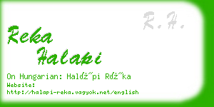 reka halapi business card